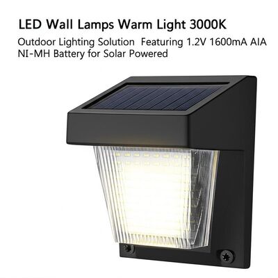 Καλή τιμή. LED Solar Wall Lamps Warm Light 3000K Outdoor Lighting Solution Featuring 1.2V 1600mA AA NI-MH Battery for Solar Powered σε απευθείας σύνδεση
