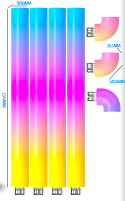 Καλή τιμή. CE RGB φως τοίχου DIY RGBIC Strip Splicing Light 7pack με τηλεχειριστήριο APP-IR σε απευθείας σύνδεση